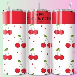 Cherry Red and White Tumbler
